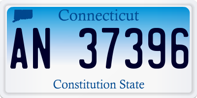 CT license plate AN37396