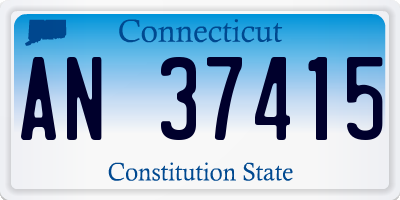 CT license plate AN37415