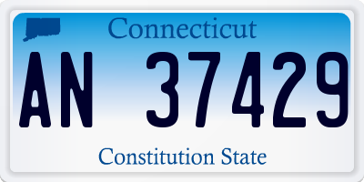 CT license plate AN37429
