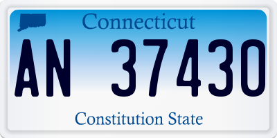 CT license plate AN37430