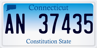 CT license plate AN37435