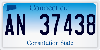 CT license plate AN37438