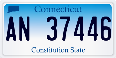 CT license plate AN37446
