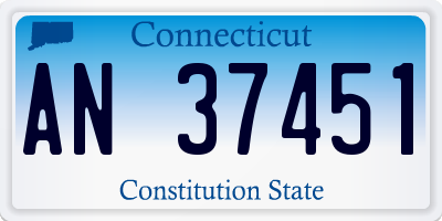 CT license plate AN37451