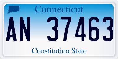 CT license plate AN37463