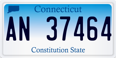 CT license plate AN37464