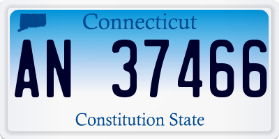CT license plate AN37466