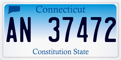 CT license plate AN37472