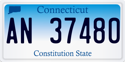CT license plate AN37480