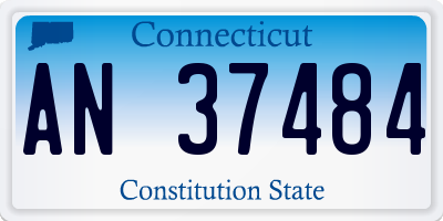 CT license plate AN37484