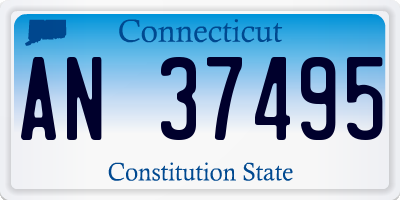 CT license plate AN37495