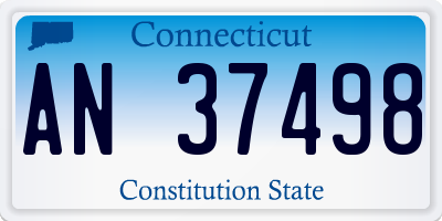 CT license plate AN37498
