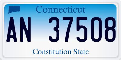 CT license plate AN37508