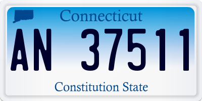 CT license plate AN37511