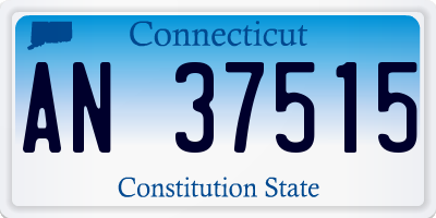CT license plate AN37515