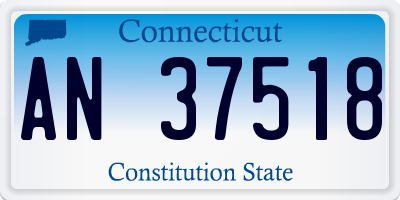 CT license plate AN37518