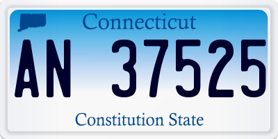 CT license plate AN37525