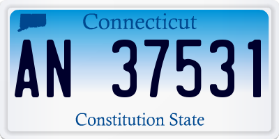 CT license plate AN37531