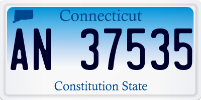 CT license plate AN37535