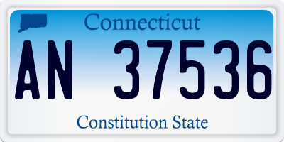 CT license plate AN37536