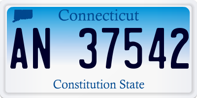 CT license plate AN37542