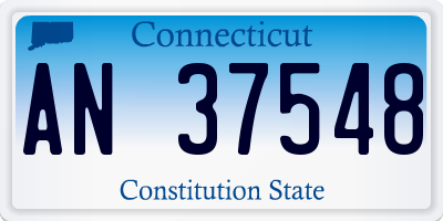 CT license plate AN37548