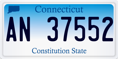 CT license plate AN37552