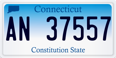 CT license plate AN37557