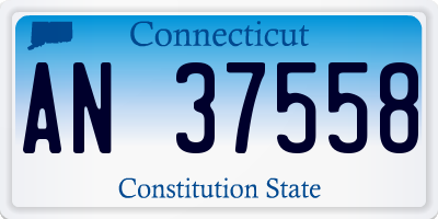 CT license plate AN37558