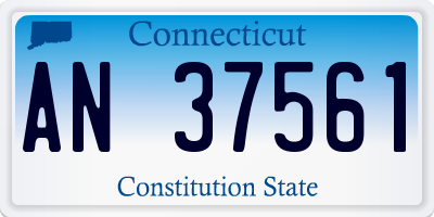 CT license plate AN37561