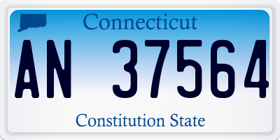 CT license plate AN37564