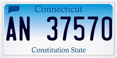 CT license plate AN37570