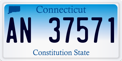 CT license plate AN37571