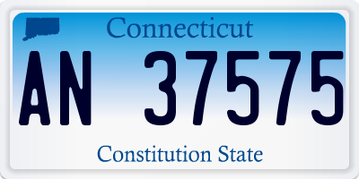 CT license plate AN37575