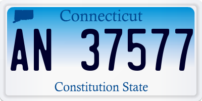 CT license plate AN37577