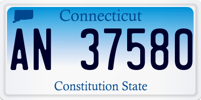 CT license plate AN37580