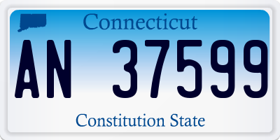 CT license plate AN37599