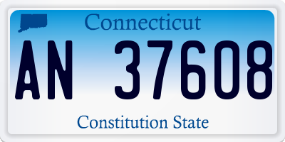 CT license plate AN37608