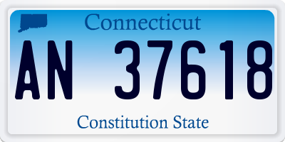 CT license plate AN37618