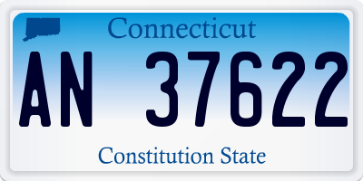 CT license plate AN37622