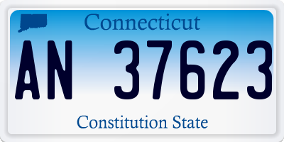 CT license plate AN37623