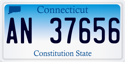 CT license plate AN37656