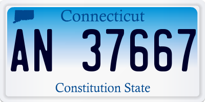 CT license plate AN37667