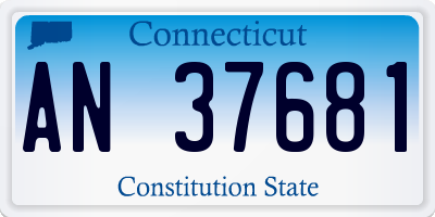CT license plate AN37681