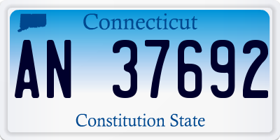 CT license plate AN37692