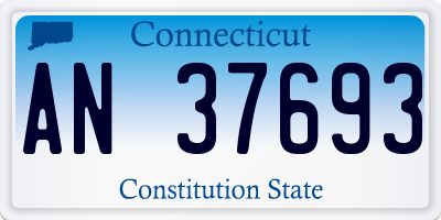 CT license plate AN37693