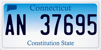 CT license plate AN37695