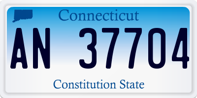 CT license plate AN37704