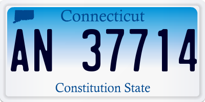 CT license plate AN37714