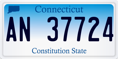 CT license plate AN37724